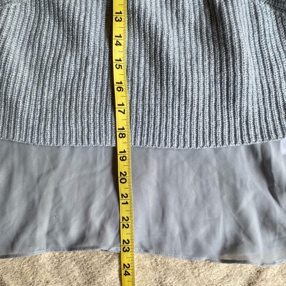 ☘️Lucky Brand Shimmer Pointelle Layered Sweater☘️ - Picture 9 of 9